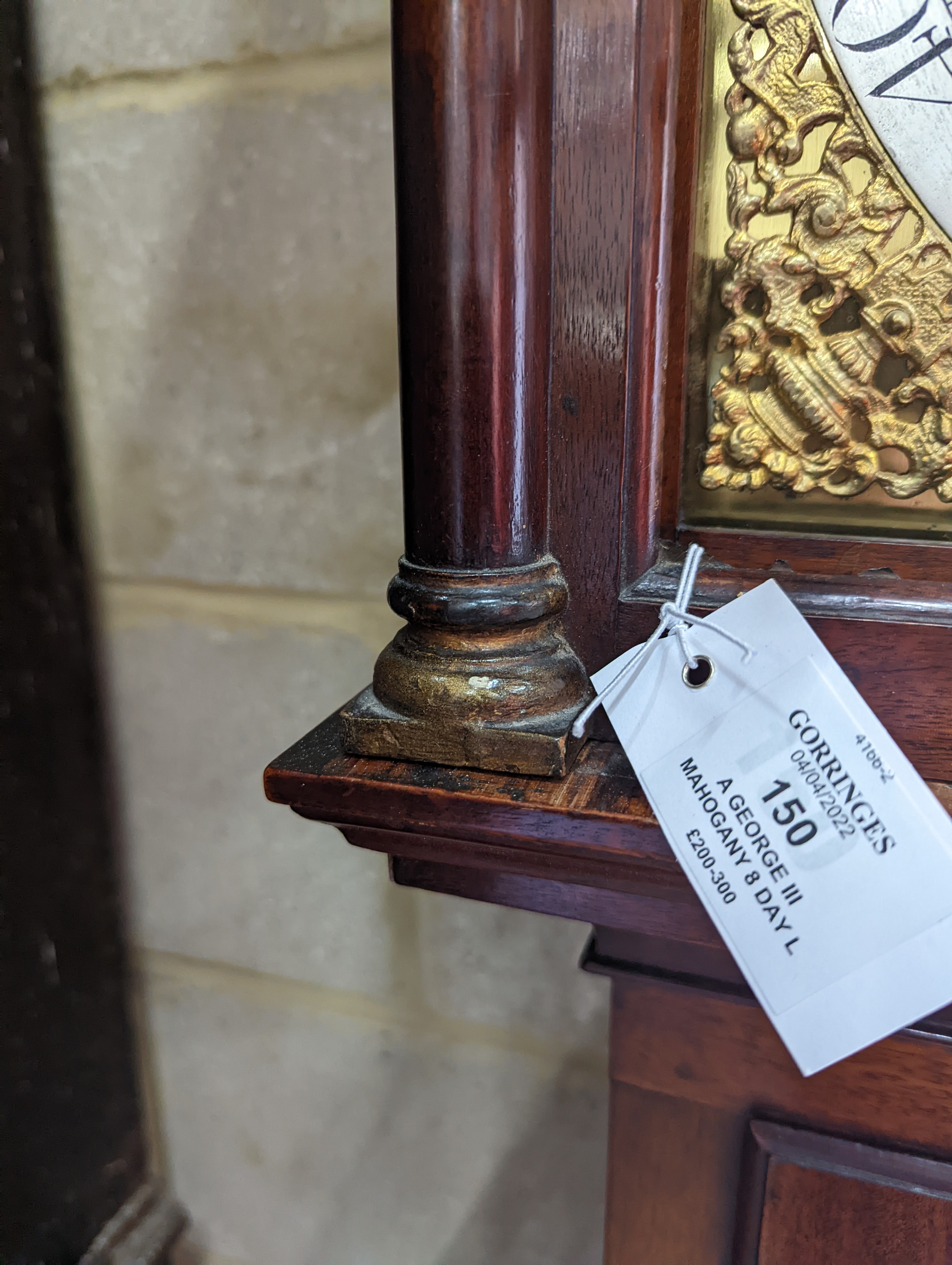 A George III mahogany 8 day longcase clock, marked John Masters, height 196cm